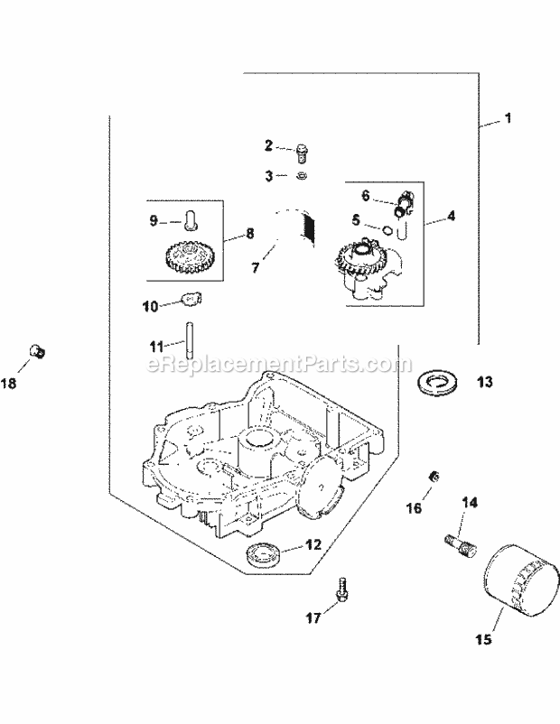 Kohler Cv730-0055 Oil Pan & Lubrication Diagram and Parts List for M48-KH 53AH8CT2050 Cub Cadet Sprayer